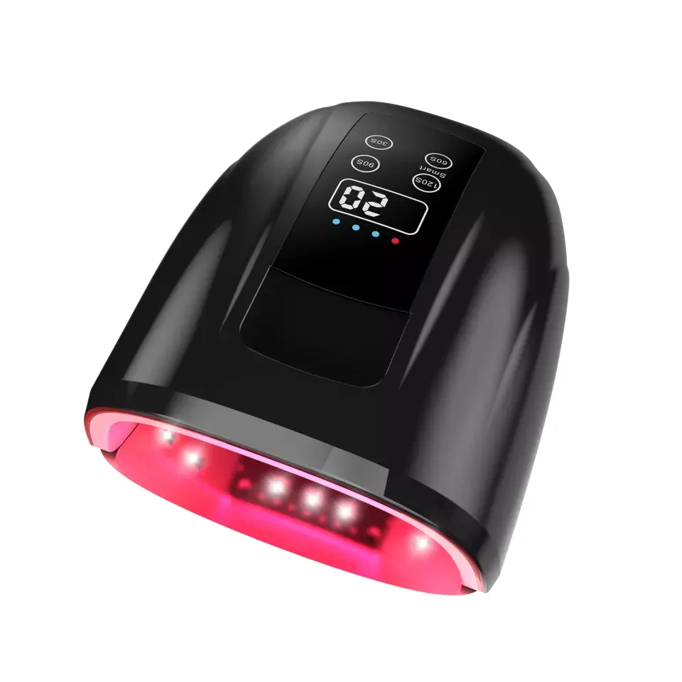 

90W cordless uv led nail lamp suitable hands and feet gradient color rechargeable led nail lamp supplier