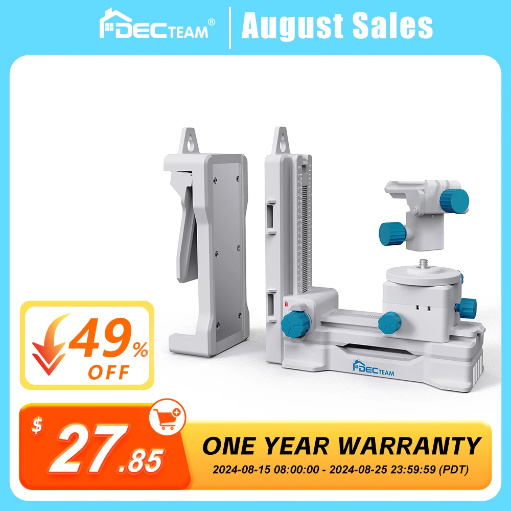 Decteam-adaptador de Nível Laser Fine Tuning Bracket Rotação Magnética Multifuncional Base Giratória com Clip Ferramentas Ajustáveis 360 °