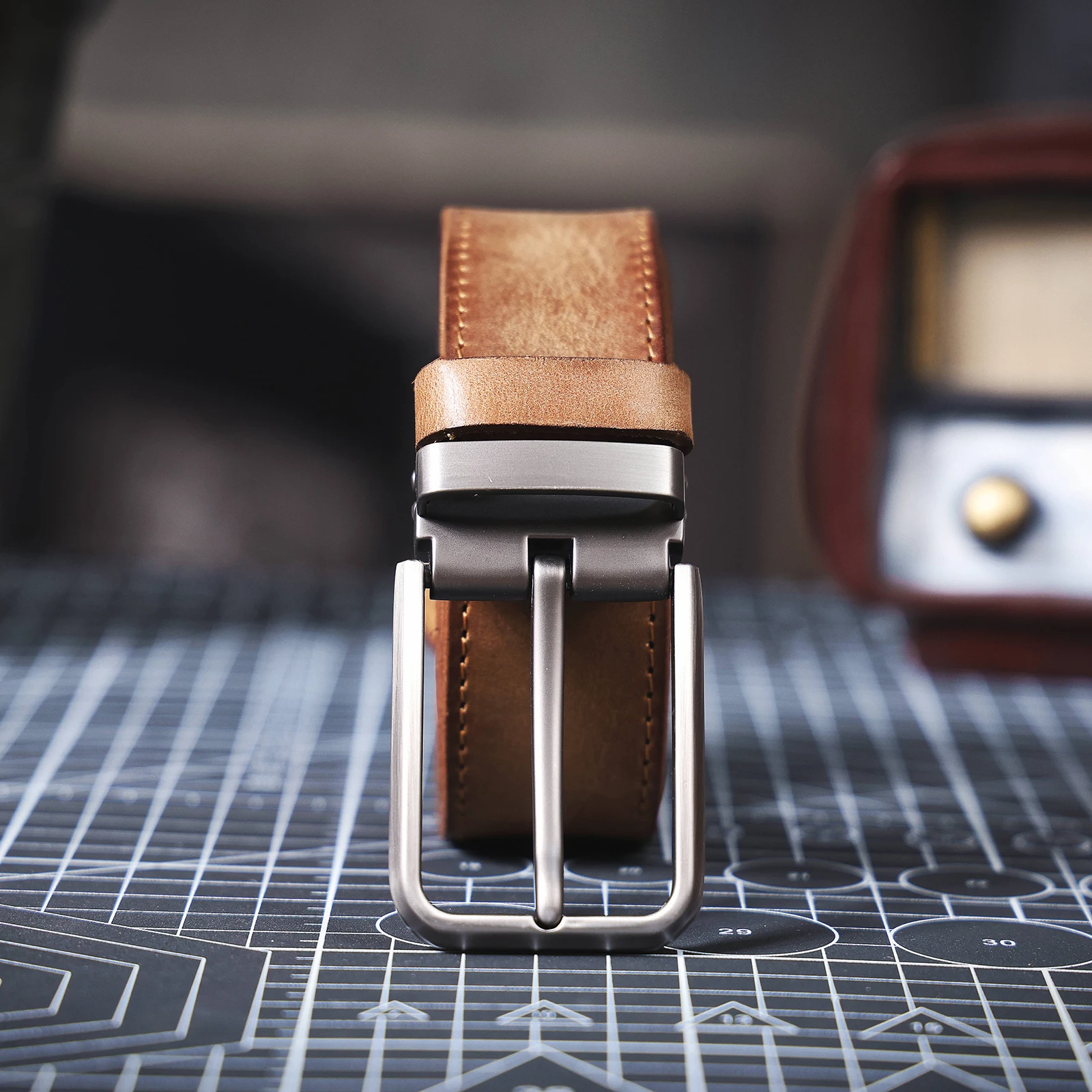 Echtleder-Herrengürtel aus Rindsleder, Italienisches Dickleder mit Geschenkbox, Retro Vielseitiger Herren-Jeansgürtel, Ideale Geschenkwahl – Detail 30