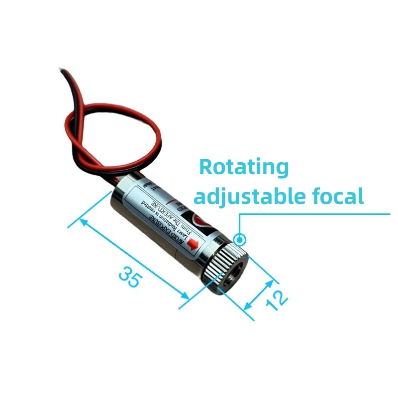 Lentille en verre de classe industrielle focalisable, tête laser rouge, ligne et croix, 650nm, 5mW, livraison gratuite