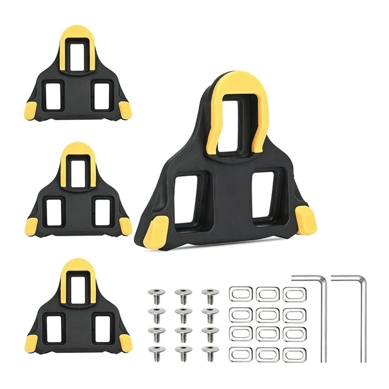 2026 New Wear Resistant Road Bike Cleats 4-Pack For PD Pedals- Clipless For Cycling Racing Cleats 0°/2°/6° Float For Cycling