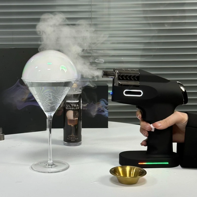 

Molecular Cuisine Gourmet Smoked Coffee Bubble Cocktail Bubble Machine