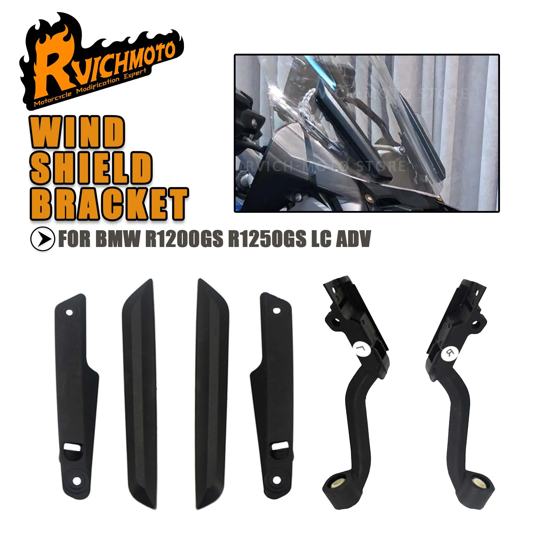 R1200 R1250 GS GSA Reinforcement Windshield Bracket For BMW R1200GS R1250GS ADV Adventure Windscreen Support Adjustable Holder