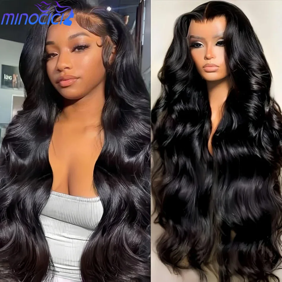 

Body Wave Human Hair Wigs 13x6 Hd Transparent Lace Frontal Wigs 250 Density 30 40 Inch Lace Front Wig Pre Plucked Brazilian Wig