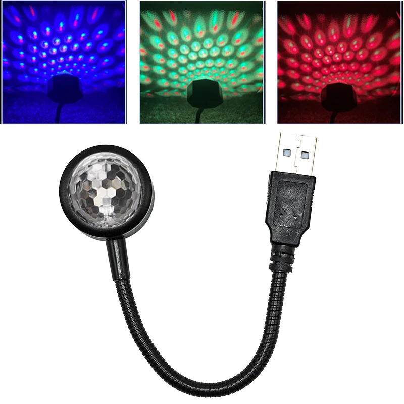 Colorful LED Atmosphere Night Light Lamp Car Voice Control Atmosphere Light USB Car Lights For Night Driving Car Decoration