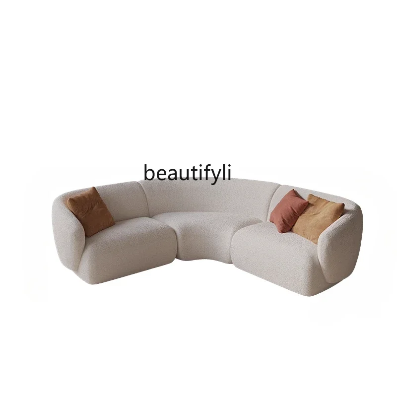 32 Curved special-shaped corner sofa Resting area Reception area Lobby meeting guests Beauty salon Hotel sales office L type