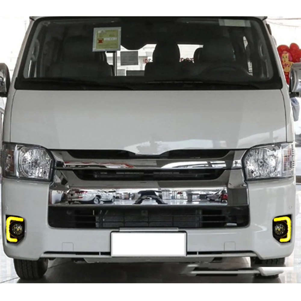 Led DRL Daytime Running Lights Fog Lamp Assembly For TOYOTA HIACE COMMUTER 2014-2016