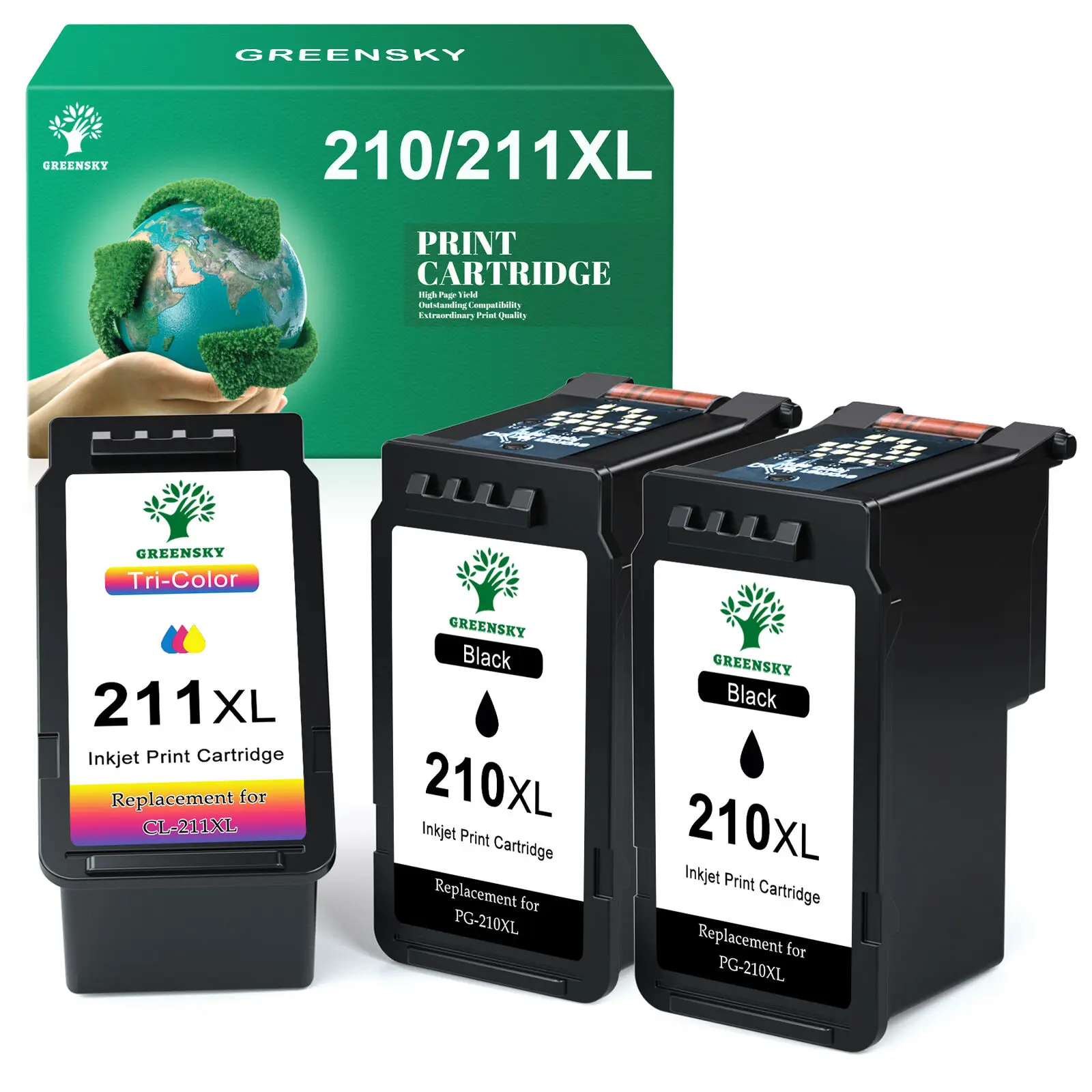 3PK Ink Cartridge for Canon PG-210XL CL-211XL PIXMA iP2700 2702 MP230 499 MP240