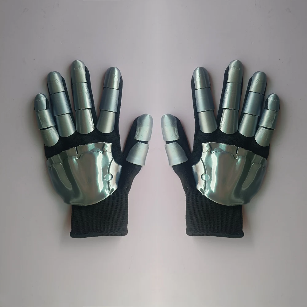 Cyberpunk-Handschuhe, Cosplay-Party-Outfit, Mechanische Mecha-Stil Reithandschuhe, 3D-gedruckt, Handschutz. – Detail 1