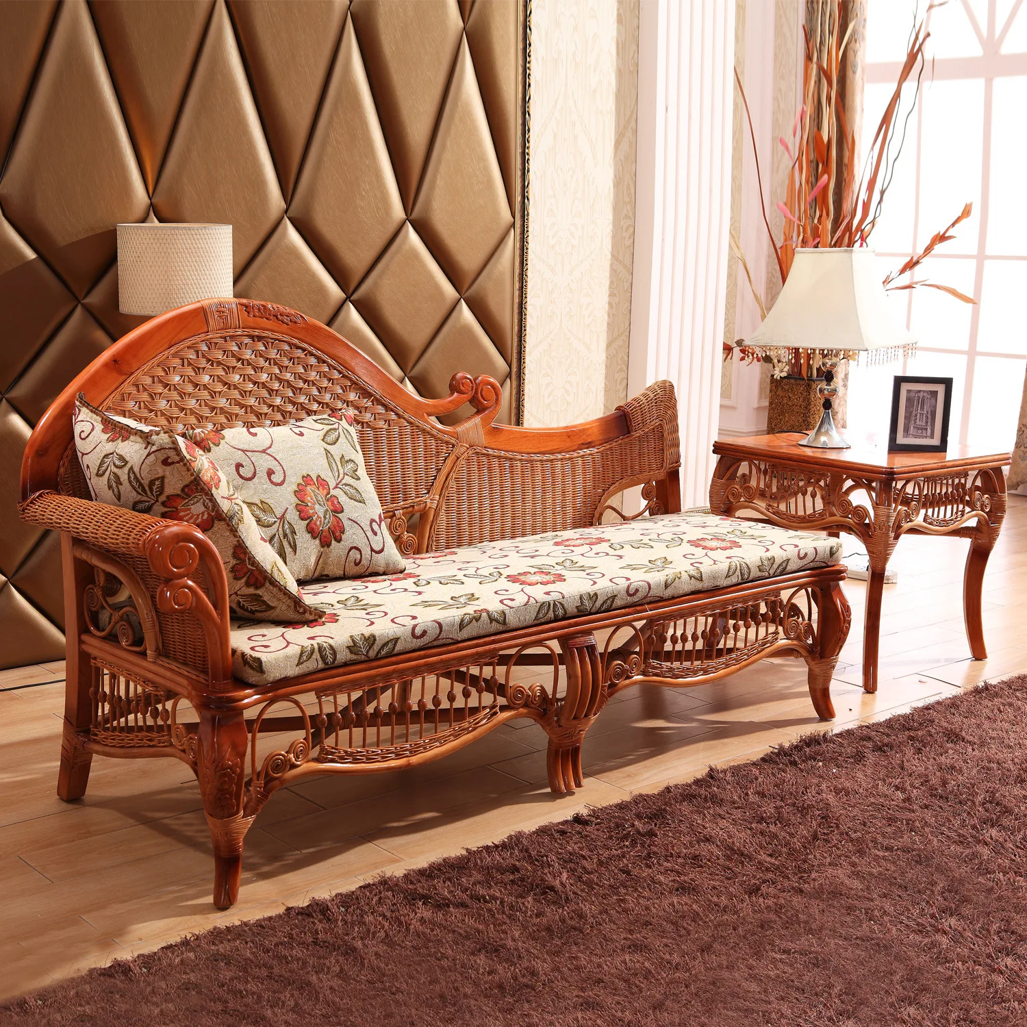 كرسي محظية الروطان، كرسي أريكة، أريكة كسولة، محظية عصرية وترفيهية، أثاث فني من الروطان للفندق