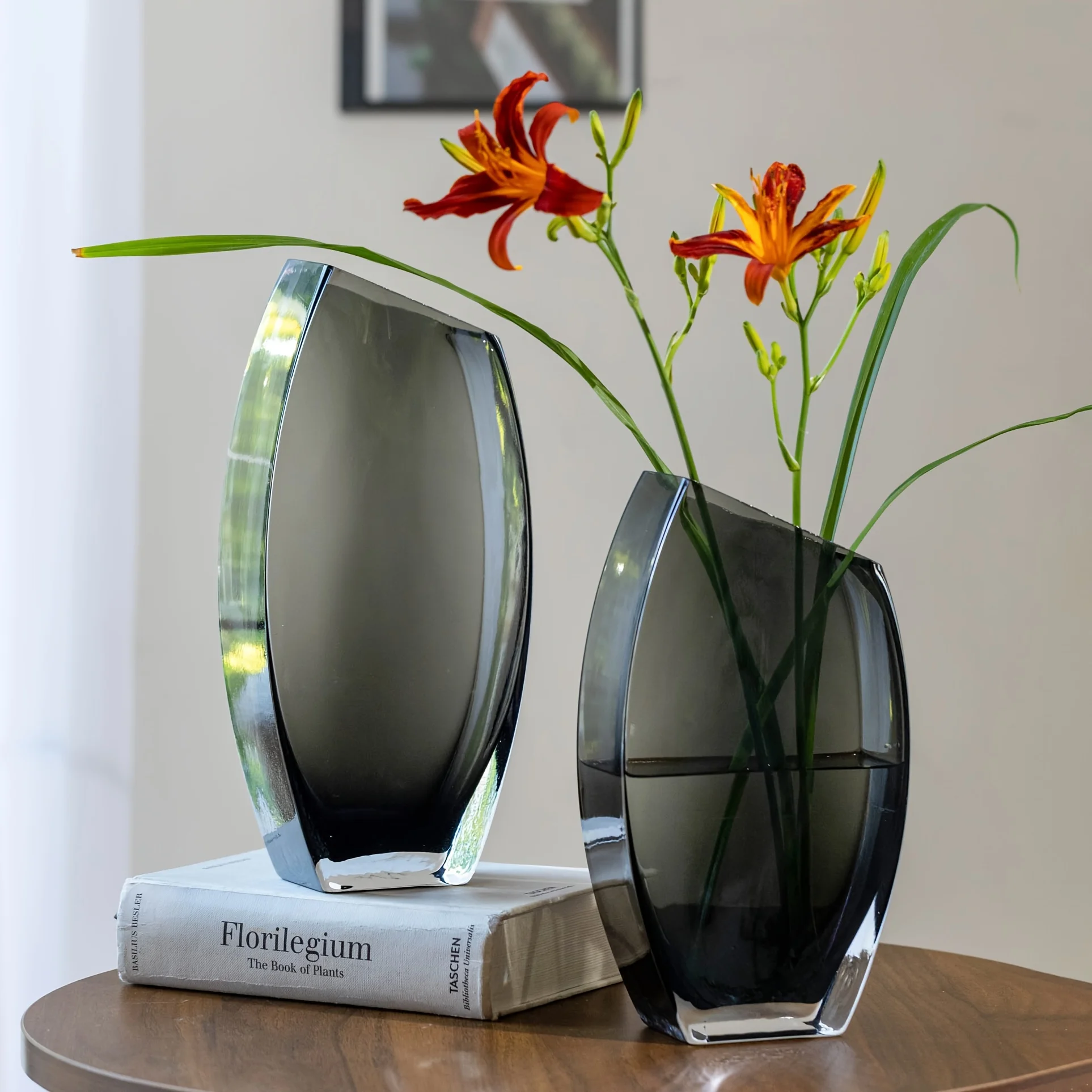 Luxury High-End Glass Vase Decoration for Living Room Flower Arrangement, Hydroponic Fresh , Modern Table Floral Art Ornament