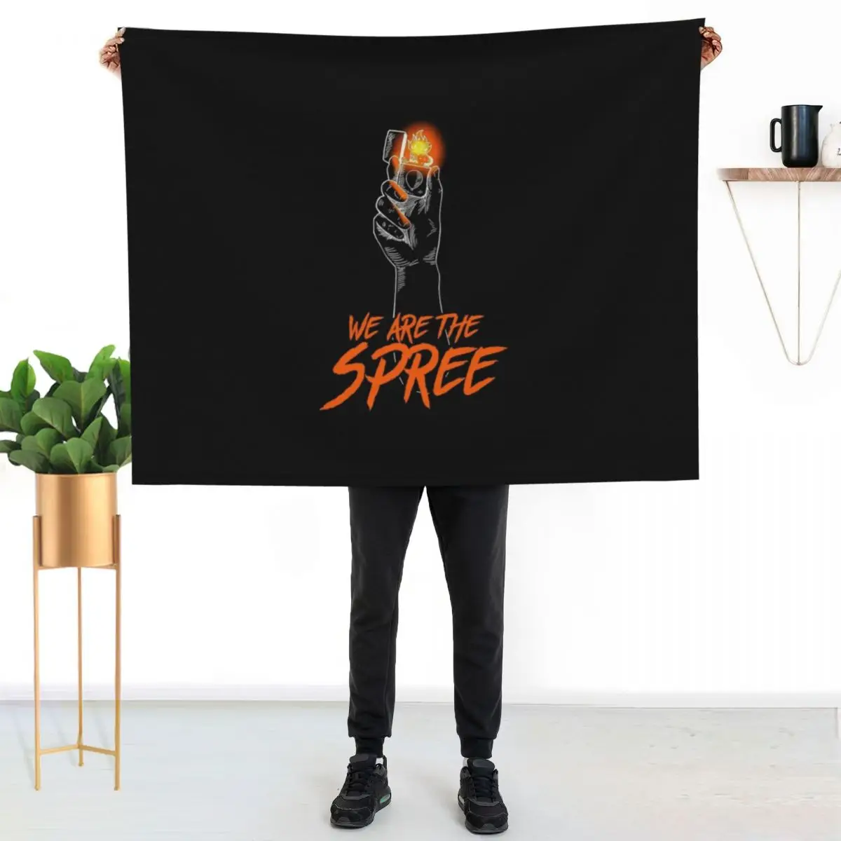 

We are the spree funny Throw Blanket Stylish Couch Blanket for Home Living Room