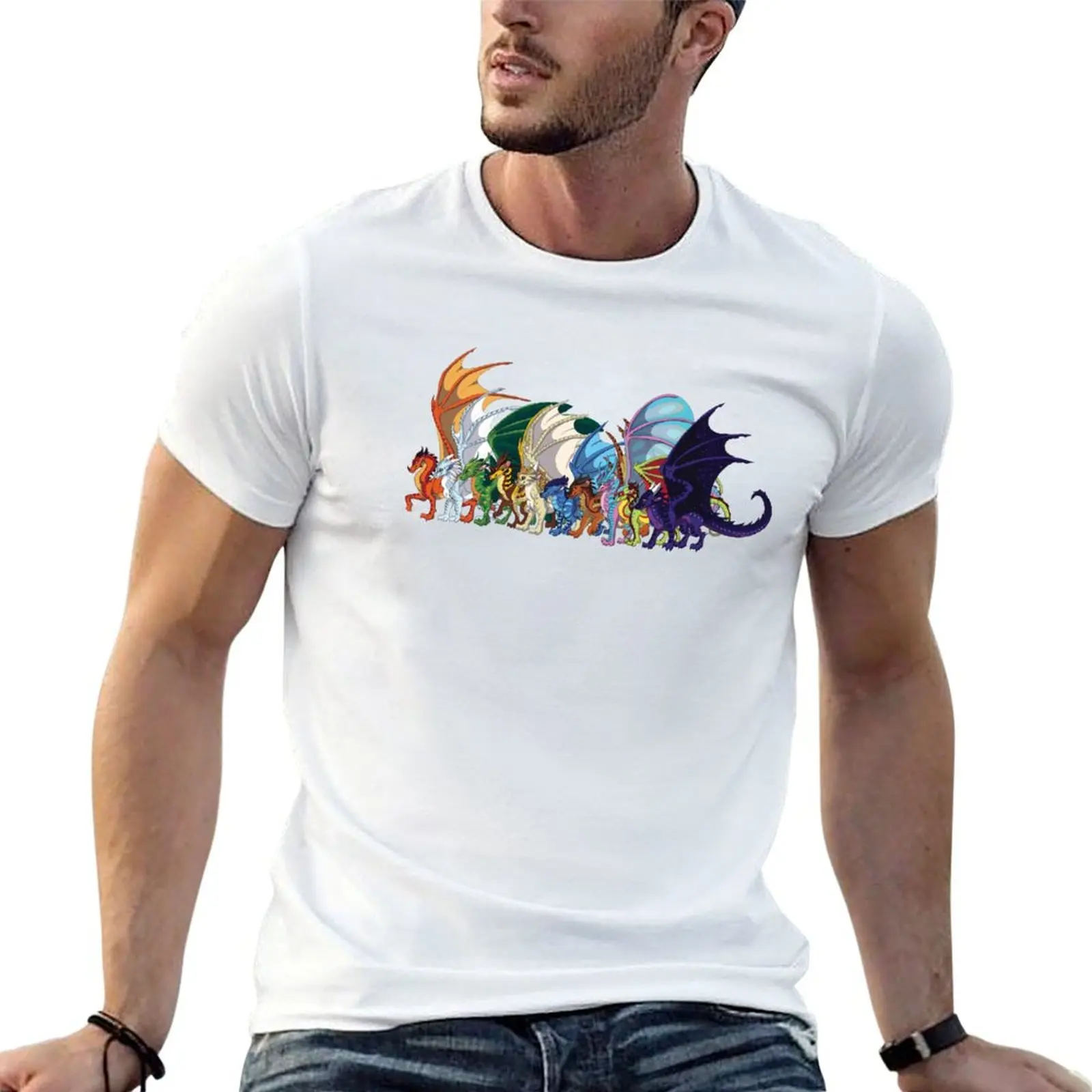 

Adult Wings of Fire Dragon Tribes T-Shirt man t shirts for men cotton t shirt pack T-Shirt