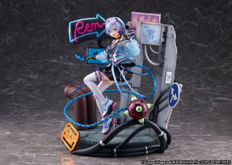 SSF Re:from the beginning of the different world of life Iced Rem Neon city Anime Figure Model Toy Original Genuine