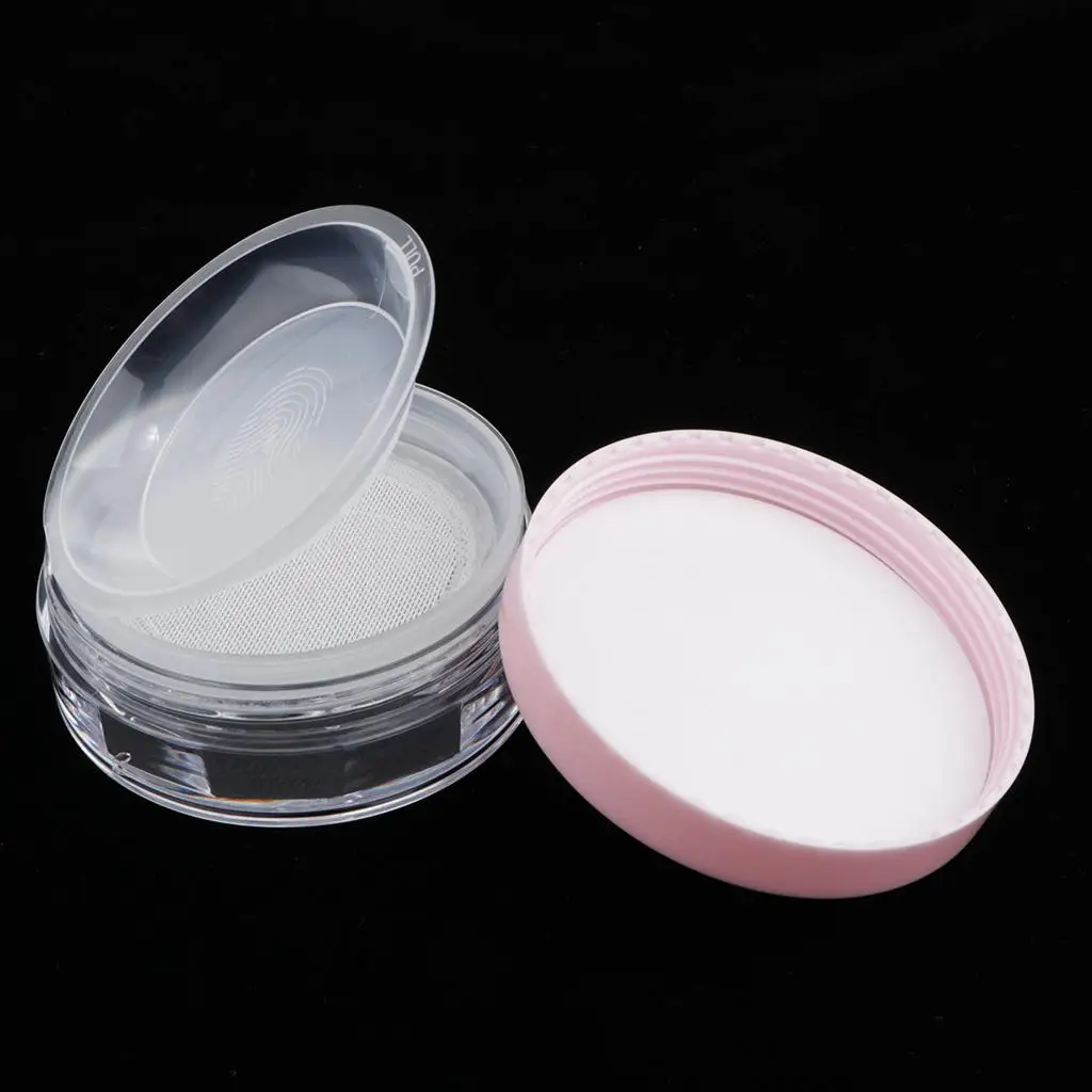 Loose Powder Case Container Box with Sifter Foundation Cosmetic Jar Pot 10g