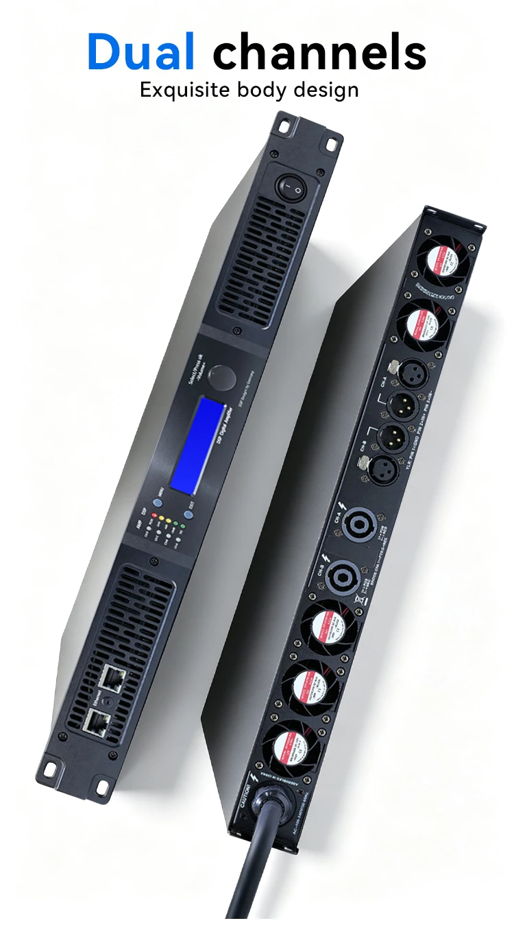 Paulkitson PD2-42DSP Professioneller Leistungsverstärker | 2×4200W RMS @8Ω 2-Kanal-Verstärker für DJ-Subwoofer, Line-Array-Lautsprecher – Detail 5