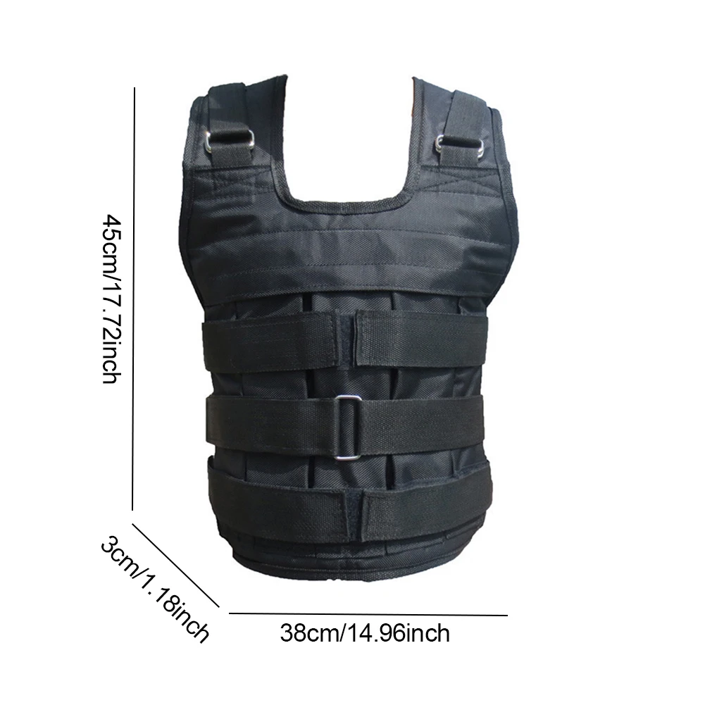Gilet ponderato Gilet portante Giacca pesi in tessuto Oxford Comodo gilet da allenamento per il peso regolabile per l'allenamento della forza