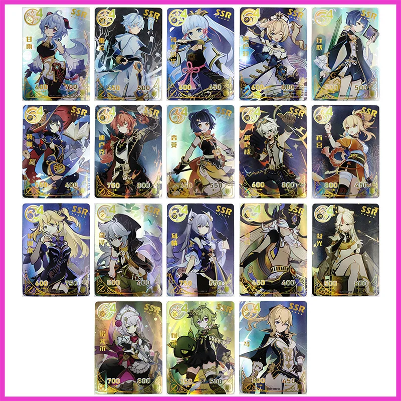 

Anime Goddess Story Rare SSR Refraction Game Cards Jean Collei Noelle Ningguang Toys for boys Collectible Cards Birthday Present