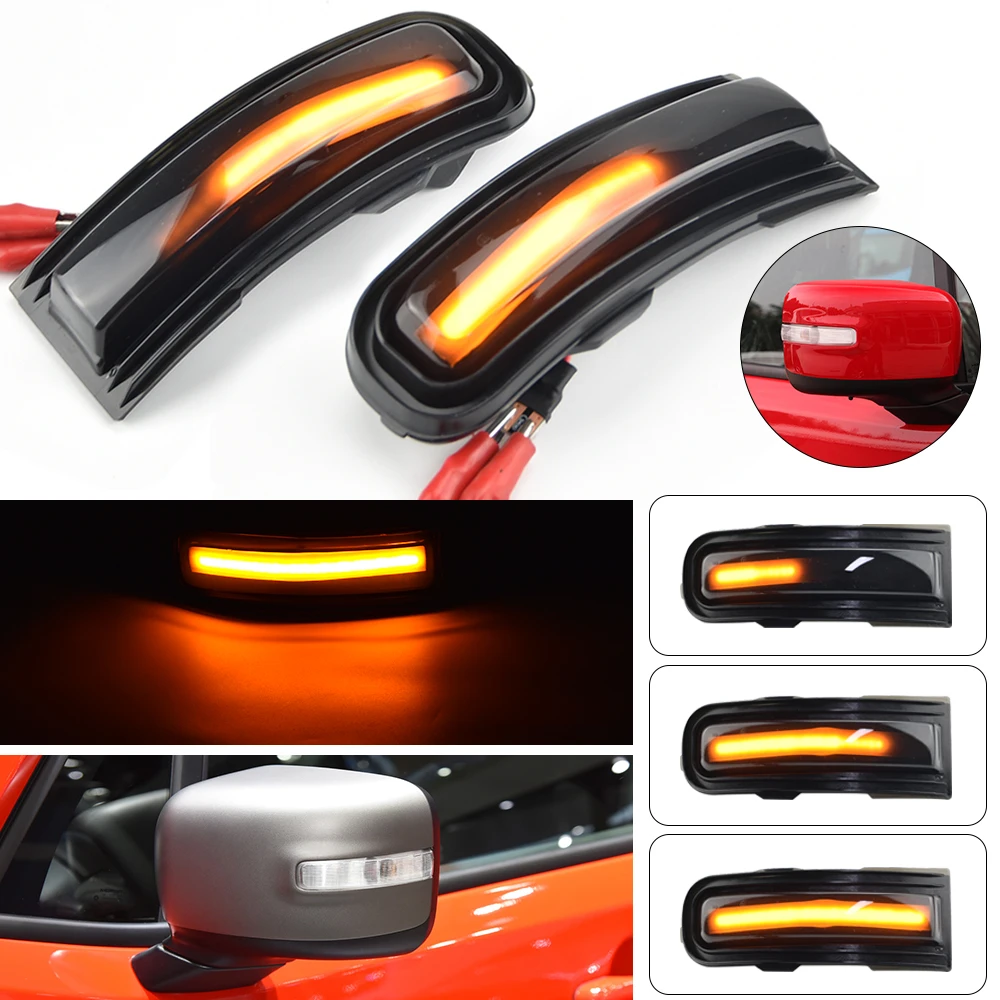 

2pcs For Jeep Renegade 2015-2022 LED Dynamic Turn Signal Light Side View Mirror Sequential Blinker Amber Yellow 12V
