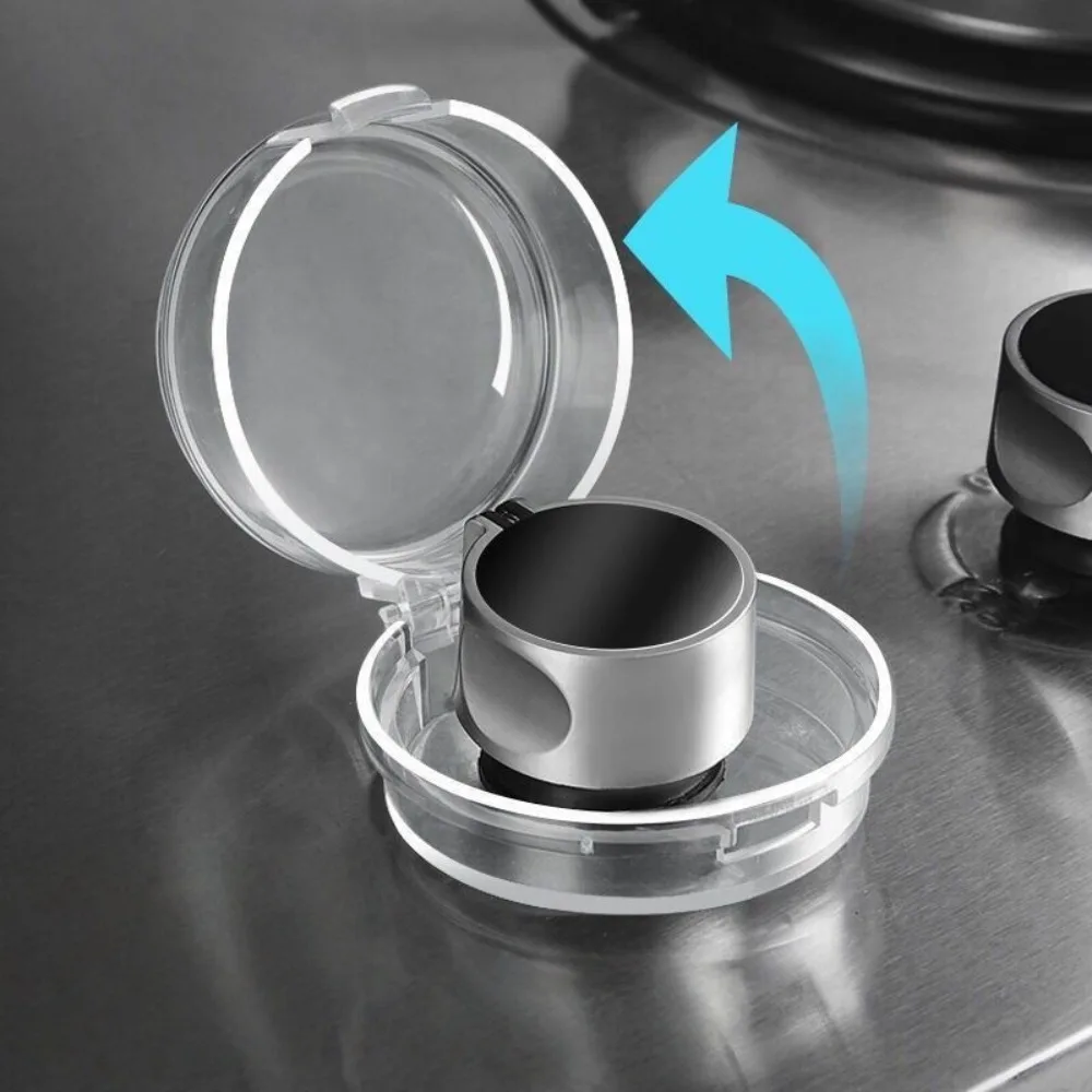 2pc Universal Stove Knob Covers Plastic Oven Switch Protection Part Dust Oil Proof Sleeve Safety Kitchen Stove Knob Switch Cover - view 2