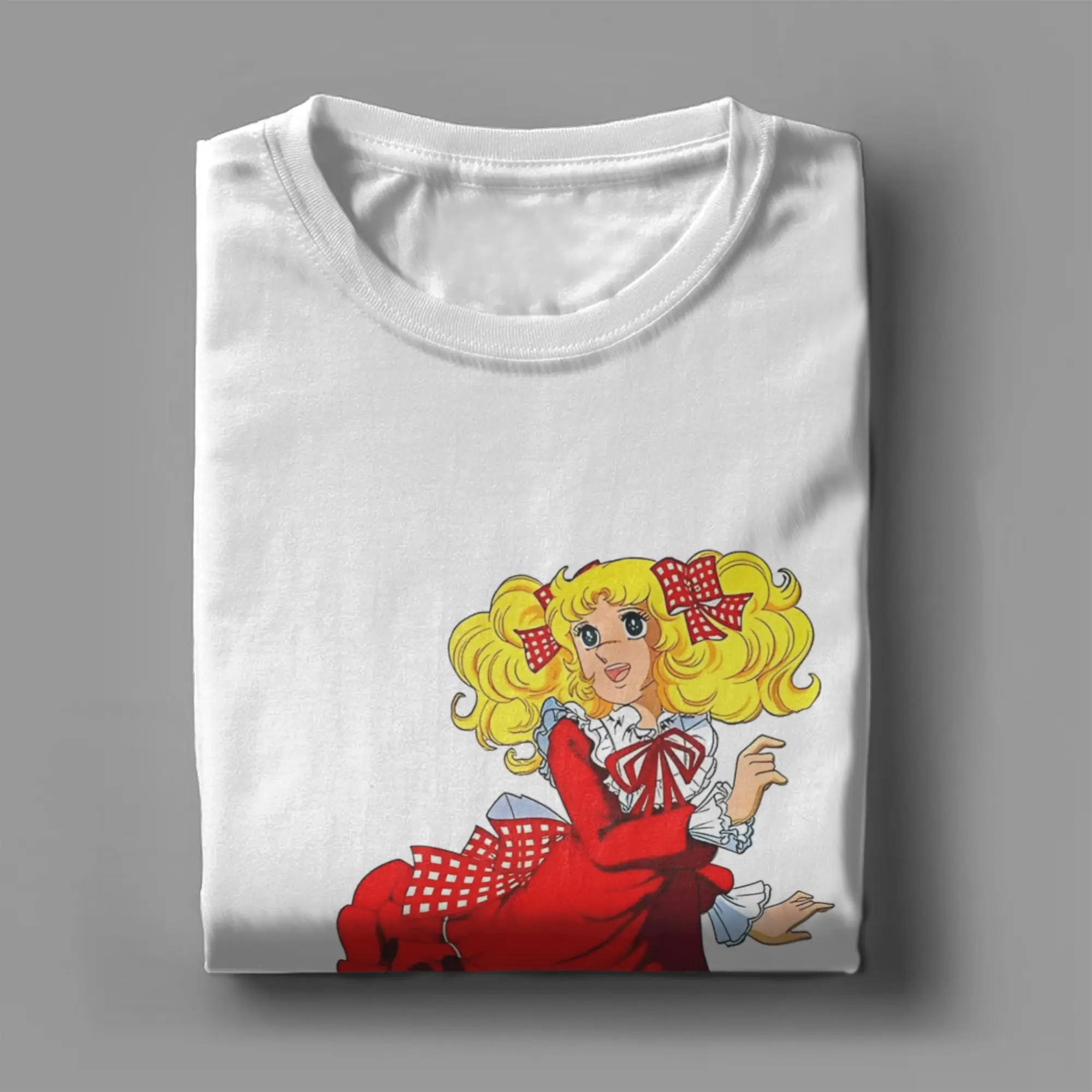 كاندي كاندي الراكون الرجال تي شيرت اليابان أنيمي مانغا الجدة تي شيرت قصير الأكمام Crewneck تي شيرت القطن هدية البضائع