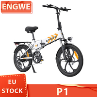 ENGWE P1 Folding Electric Bike 20 inch Tires 250W Motor 36V 13Ah Battery 25km/h Dual Disc Brake Max 100km Range IP54 Waterproof