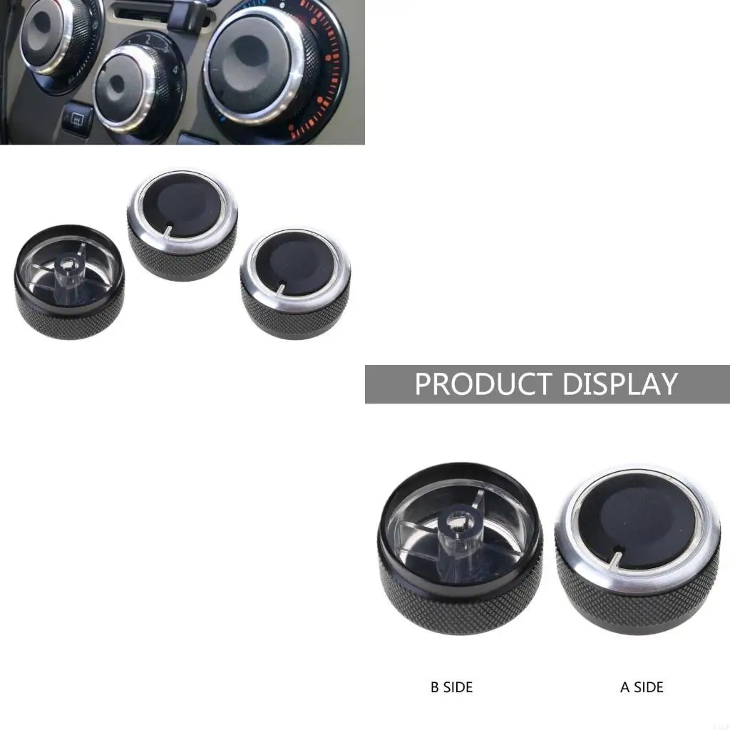 F1CF 3pcs Automotive Accessories HVAC Heater Blower Fan Control Button Knobs Control Switch Knob Button for 2005-2015