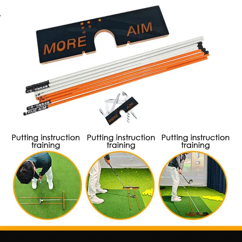 Golf Swing Trainer Target Dashboard With 8 Alignment Poles 3 In 1 Golf Putting/ Chip Practice Target Goal Swing Alignment Aiming