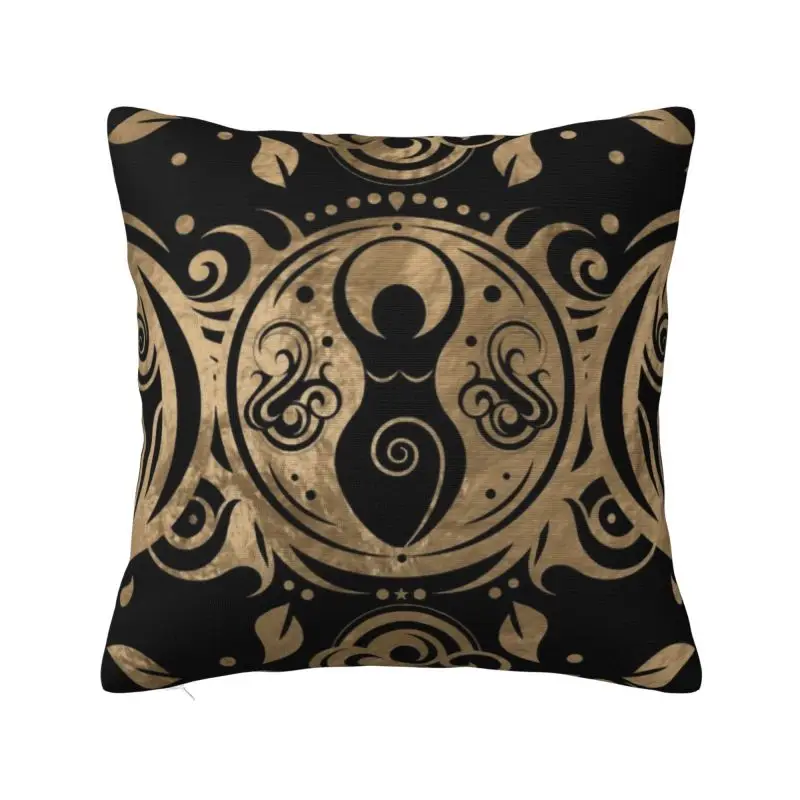 Luxury Triple Moon Goddess Cushion Covers Soft Pagan Wiccan Throw Pillow Case for Sofa Car Square Pillowcase Home Decorative