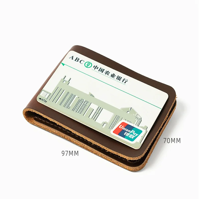 Tarjetero personalizado hecho a mano, tarjetero de cuero para hombre, tarjetero de negocios, cartera, funda para proteger