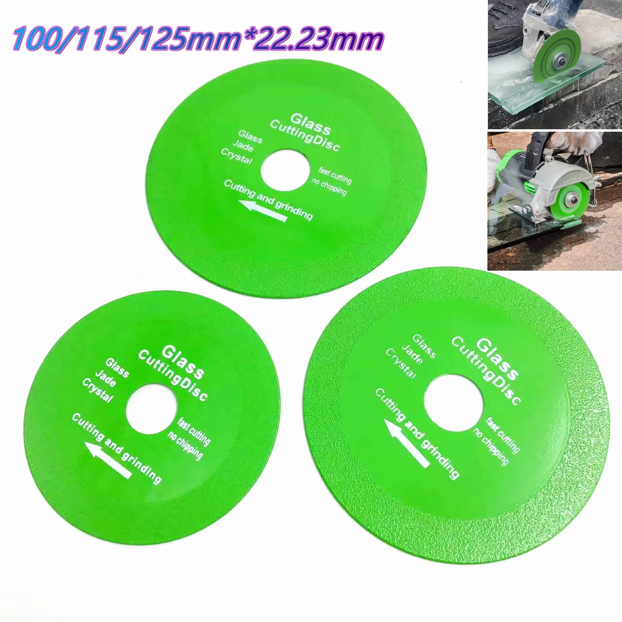 Diamond Marble Saw Blade, Disco De Corte De Vidro, Jade Crystal, Garrafas De Vinho Moagem, Ferramenta De Moagem, 100, 115, 125mm, 22.23mm