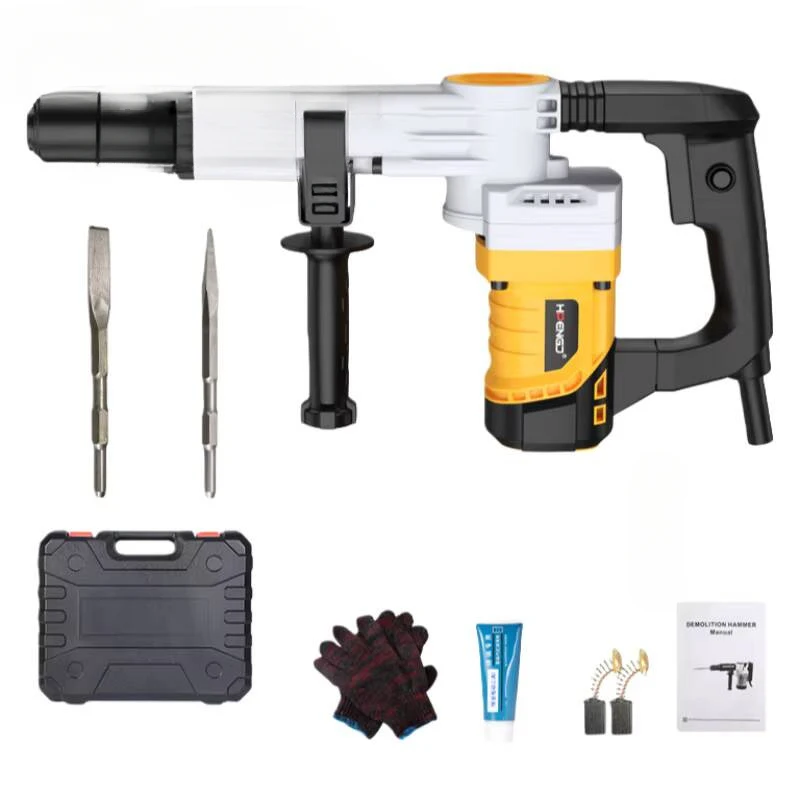 

110V/220V Electric Pickaxe Heavy-Duty Hammer Industrial Grade Wall Demolition Tool For Concrete Cutting And Grooving