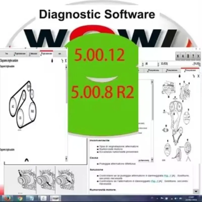 WOW 5.00.12 diagnostics Software 5.00.8 R2 + Kengen French Spanish Polish Italian Serbian German Polish Dutch Czech Portuguese