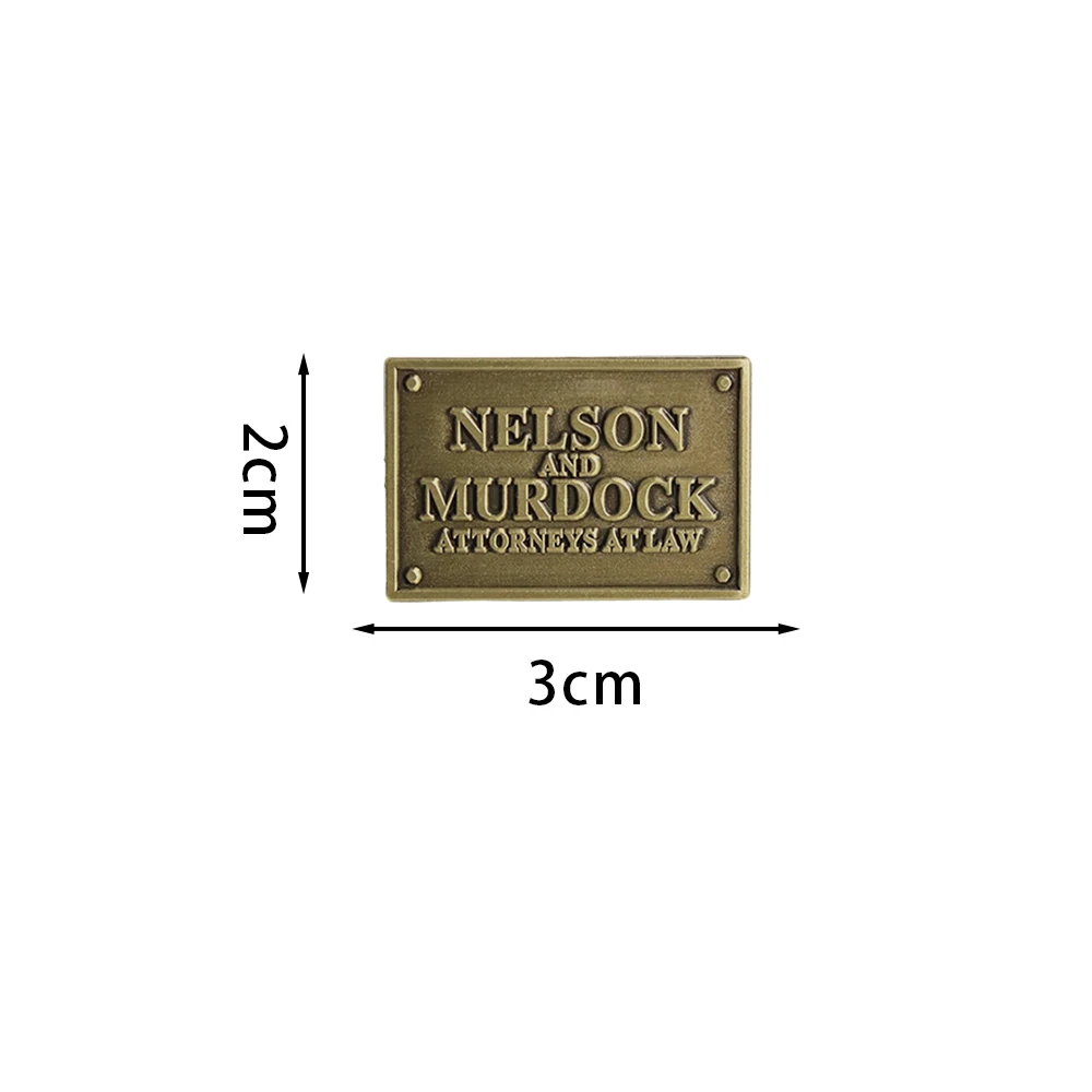 نيلسون وموردوك المحامي في القانون شارة شعار الفيلم الطرفية بروش شخصية خلع الملابس الملحقات التلبيب دبوس مروحة تذكارية #6