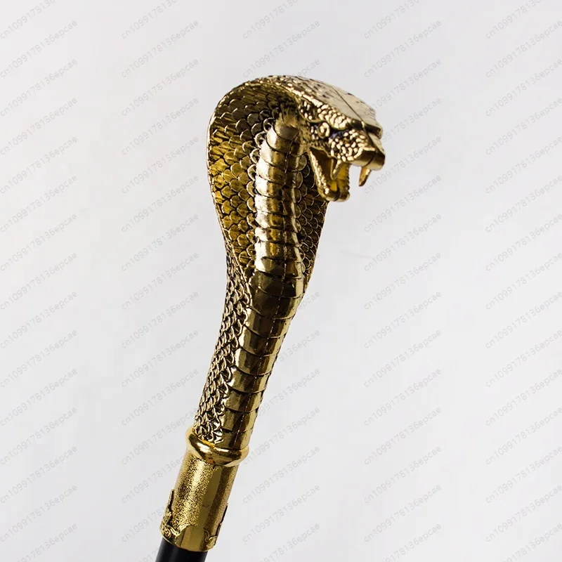 حار بيع الفاخرة الذهب والفضة كوبرا رئيس الفاخرة عصا للمشي الملك المصري فرعون الصولجان الرجال قصب المشي الزخرفية