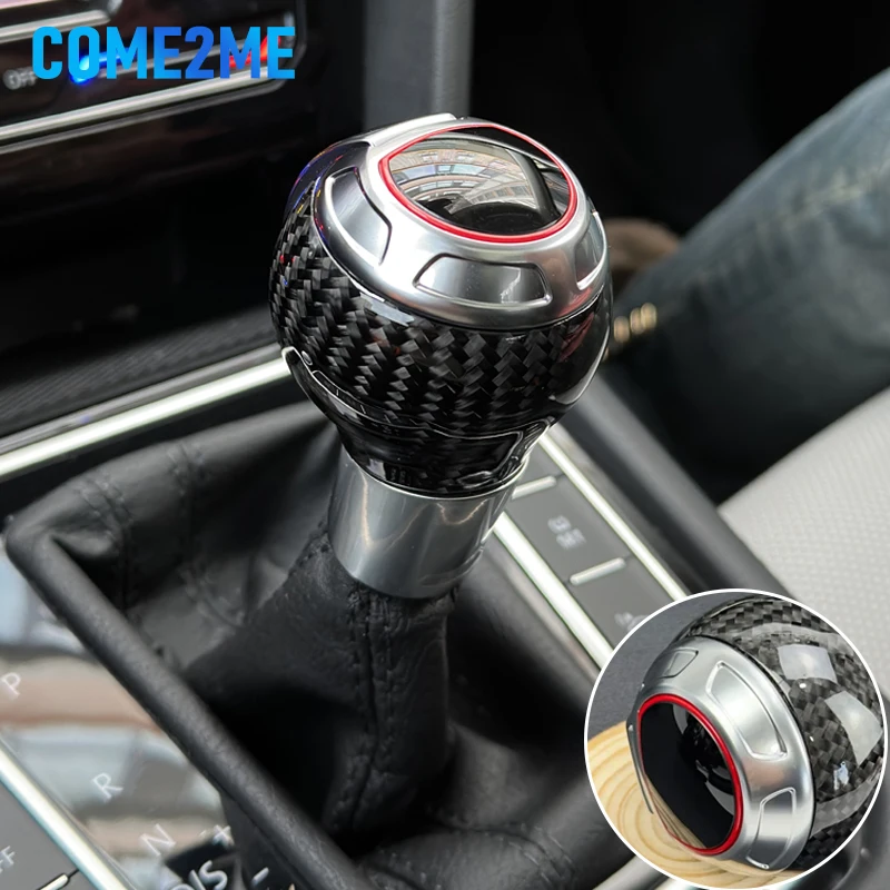 Automatic Shift Lever Knob Carbon Fiber Gear Shift Knob For Audi A3 S3 Rs3 Q3 S6 Rs6 A4 A5 A7 Passat Golf 7 Gti Golf CC