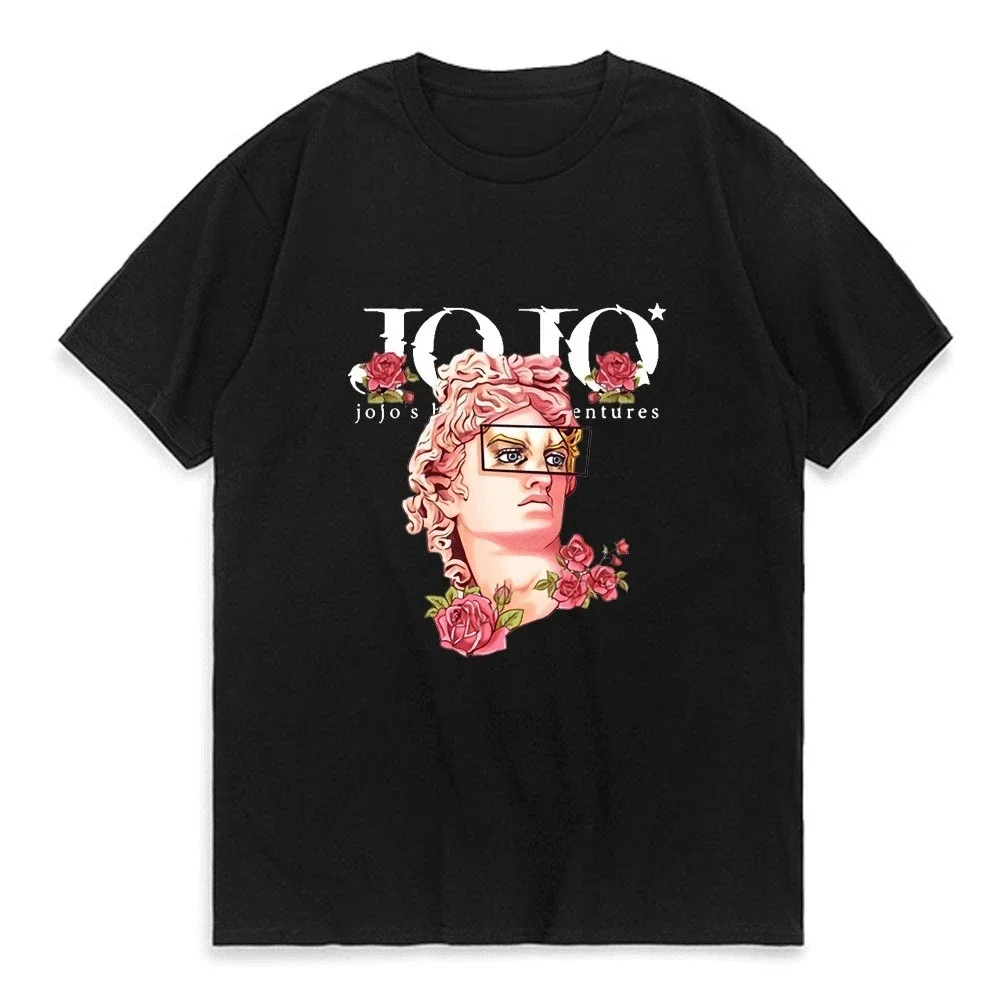 

Summer men's Japanese Jojo Strange Adventure anime T-shirt, comic character short-sleeved fashionable loose top