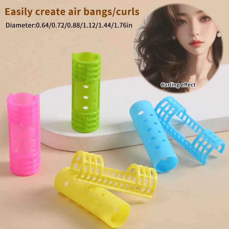6/8/10/12/14Pcs Curls Root Perm Rods Bangs Curling Rod Hair Styling Tool Heatless Hair Curler Plastic Heatless Hair Rollers Lazy
