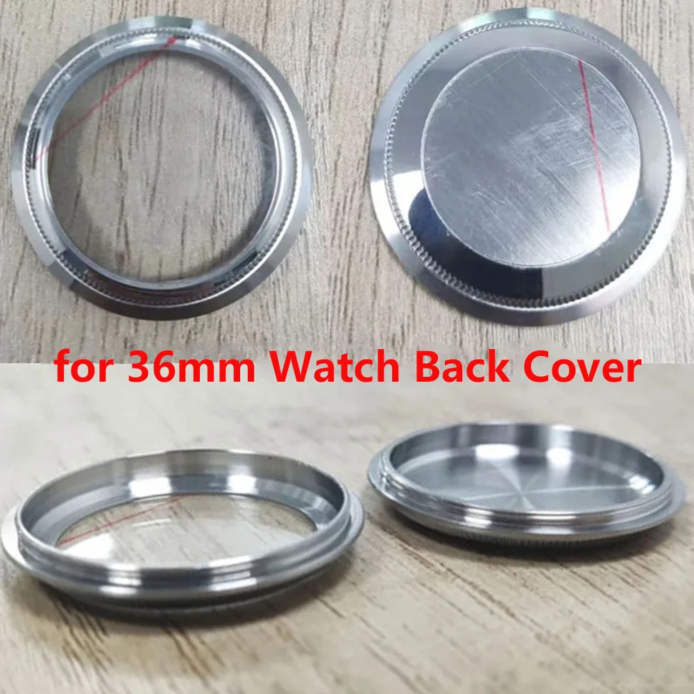 

Stainless Steel Transparent/Closed Watch Back Cover Watch Modified Parts for 36MM Oyster Case Watch Bottom Case Accessories
