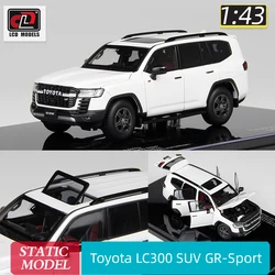 LCD Full Drive 1/43 Toyota LC300 SUV GR-Sport Car model Metal car model Static display Holiday gift collection