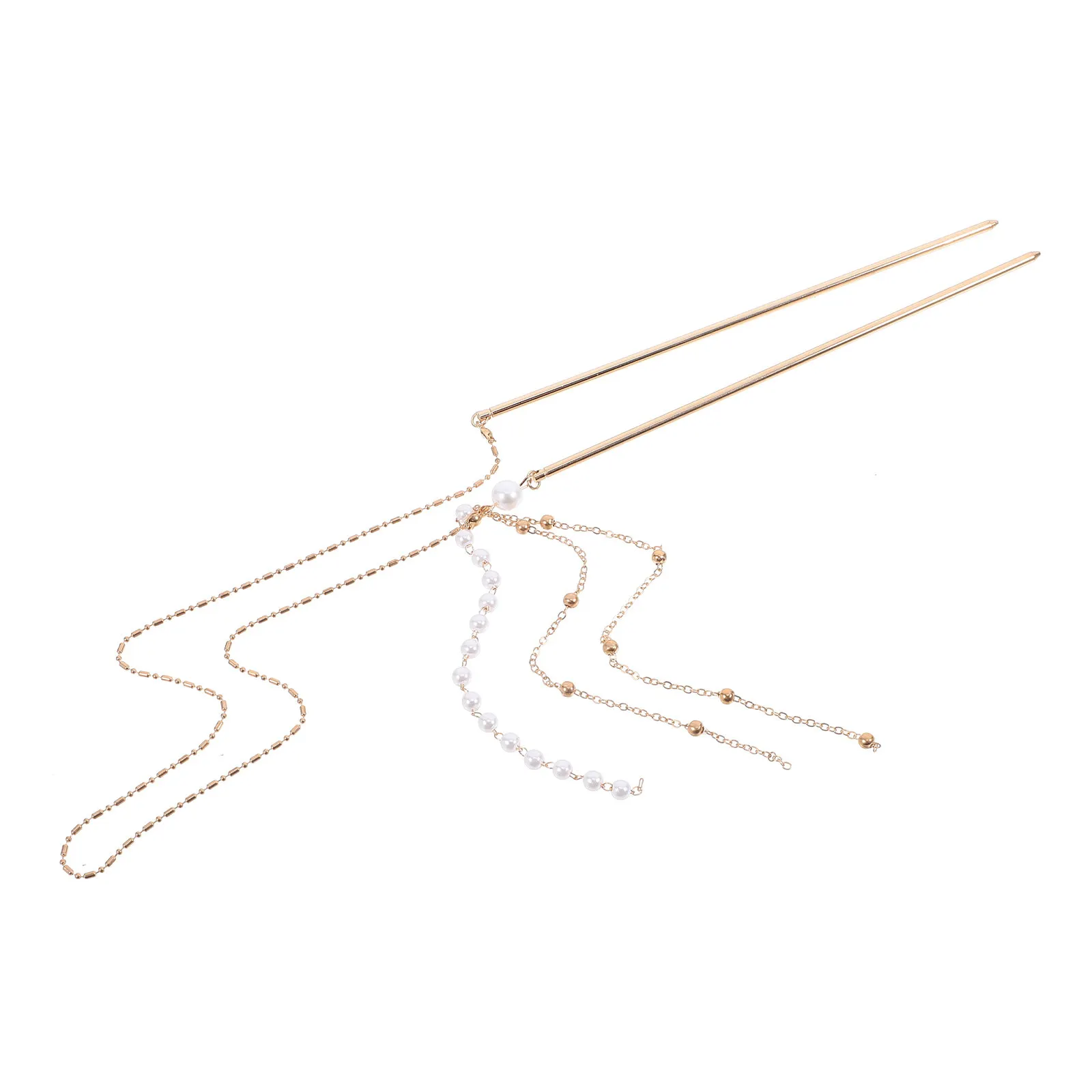 

Classic Chinese Style Hairpin Double Chain Tassel Hair Fork Hair Stick for Women Everyday Hairstyle Chinese Style Hairpin