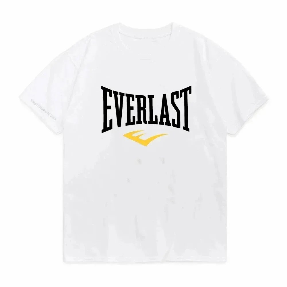 EVERLAST BOXING Men Women Cotton Tshirt Oversized Summer Short Sleeve T Shirt Brand Print T-shirt Tee Trend Streetwear Clothes