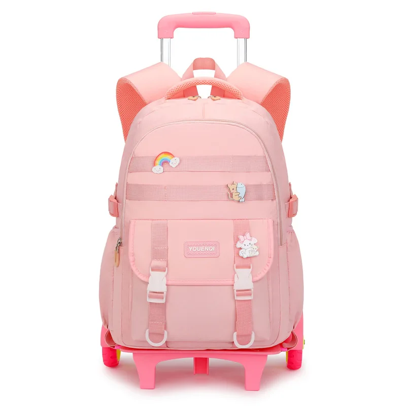 New Trolley Backpack for Women and Children Backpack for Dual Use Student Wheel for Climbing Stairs