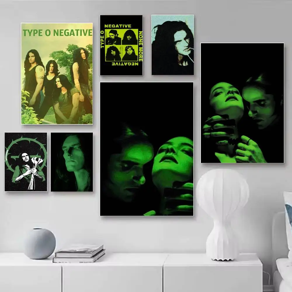 

Type O N-Negative Rock Band Poster HD Quality Wall Art Retro Posters For Home Room Wall Decor Self Adhesive