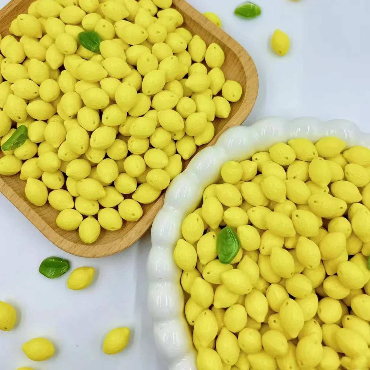 Yellow Lemon Czech Beads Charm Glass Beads for Jewelry Making Bracelet Necklace Earrings Keychain DIY Jewelry Accessories