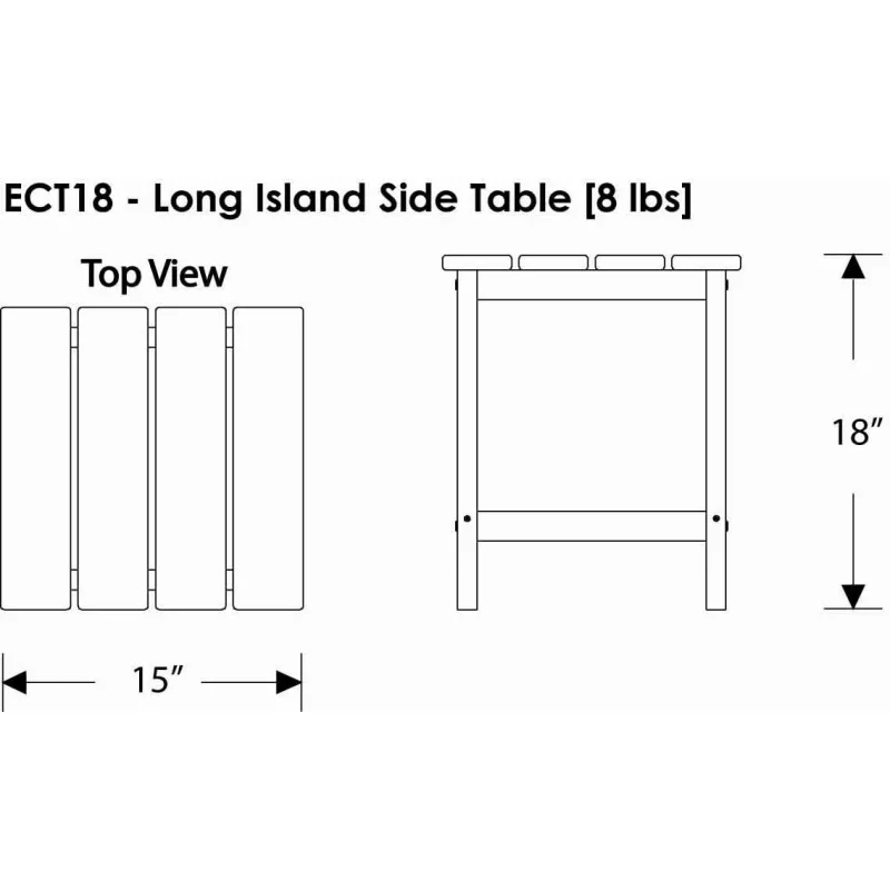 เก้าอี้ Adirondack ทันสมัย (AD420) และลองไอส์แลนด์18 "ชุดโต๊ะข้าง (ECT18), ทราย