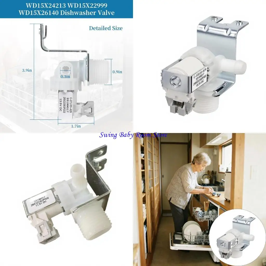 K1AD Multiple Model Dishwasher Water Gate Replacement Part Accommodates Various DW80 Series Entities Bother Complimentary Mai