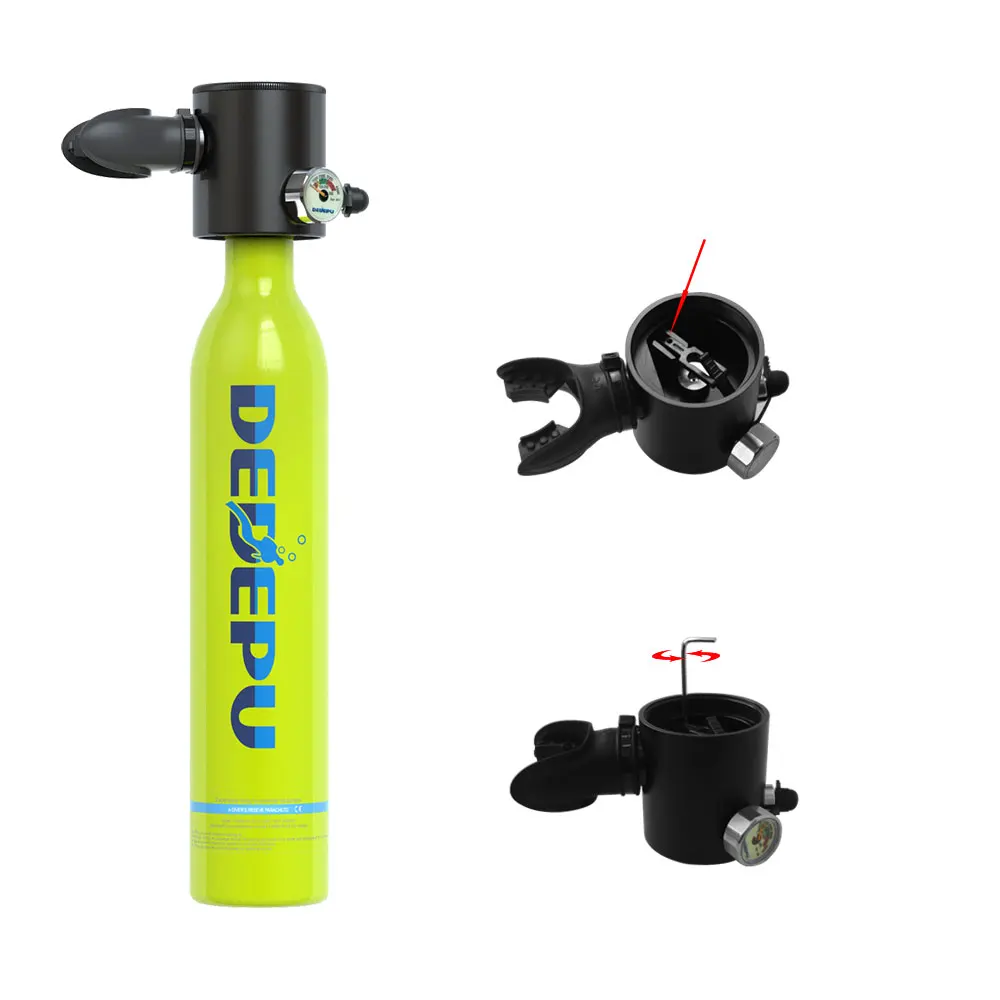 

Smooth Breathing Underwater 0.5L Mini Scuba Tank Diving Equipment with 200 Bar 3000 Psi 20 Mpa High Pressure Air Cylinder Gear