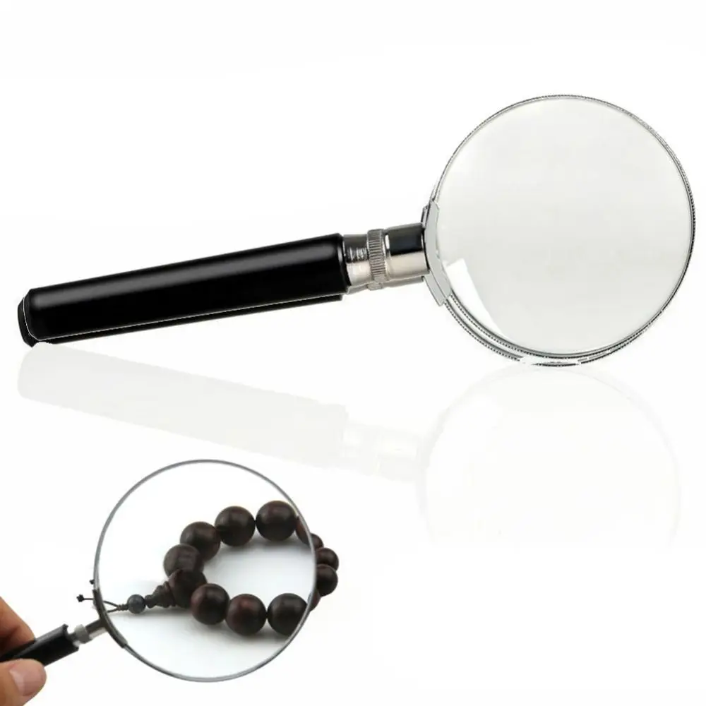 5X Reading Magnifiers HD Optical Glass Handheld Magnifier Professional Science Nature Exploration Magnifying Glass