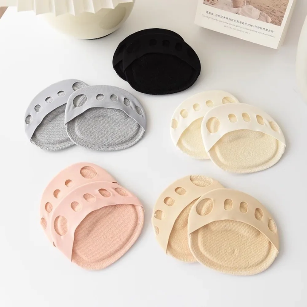 Anti-slip Invisible Forefoot Pad Five Toes Breathable Half Foot Socks Ice Silk Insoles Half Size Forefoot Cushion Dance